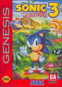sonic the hedgehog 3 genesis box art front cover